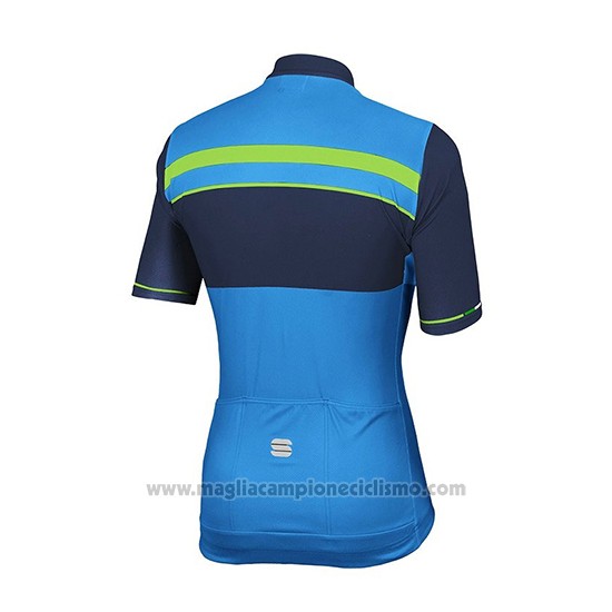 2018 Abbigliamento Ciclismo Sportful Blu Manica Corta e Salopette