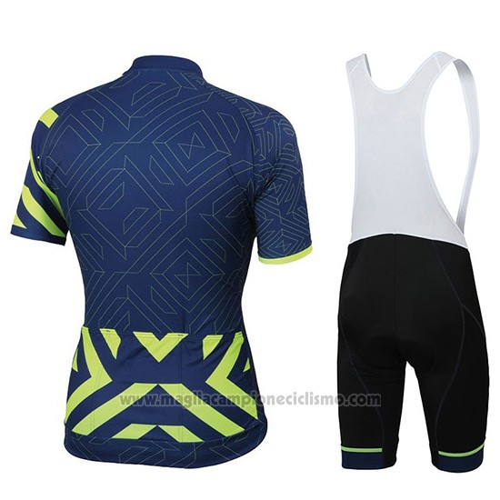 2018 Abbigliamento Ciclismo Sportful Prism Spento Blu Manica Corta e Salopette