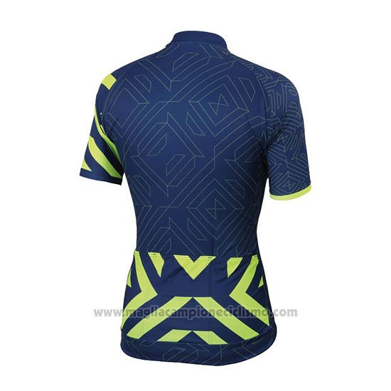 2018 Abbigliamento Ciclismo Sportful Prism Spento Blu Manica Corta e Salopette