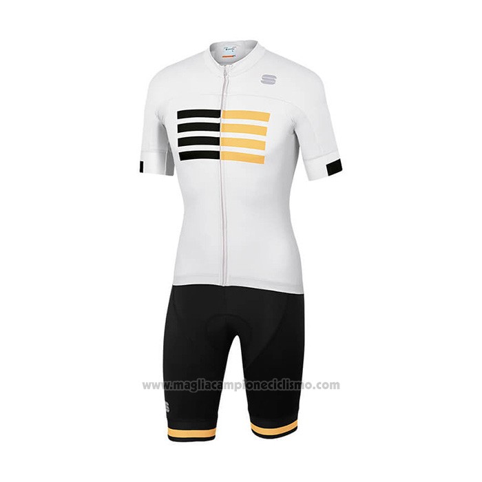 2021 Abbigliamento Ciclismo Sportful Bianco Manica Corta e Salopette