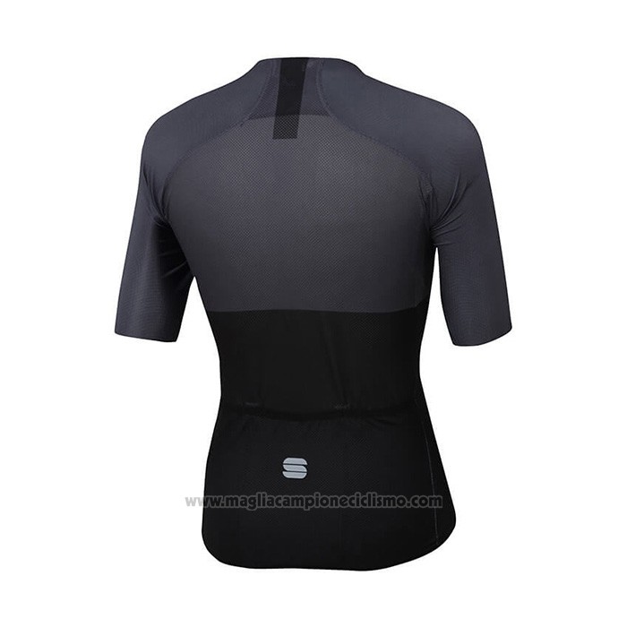 2021 Abbigliamento Ciclismo Sportful Nero Grigio Manica Corta e Salopette