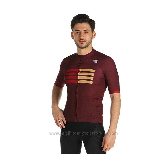 2021 Abbigliamento Ciclismo Sportful Spento Rosso Manica Corta e Salopette