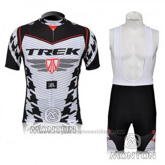 2010 Abbigliamento Ciclismo Trek Nero e Bianco Manica Corta e Salopette