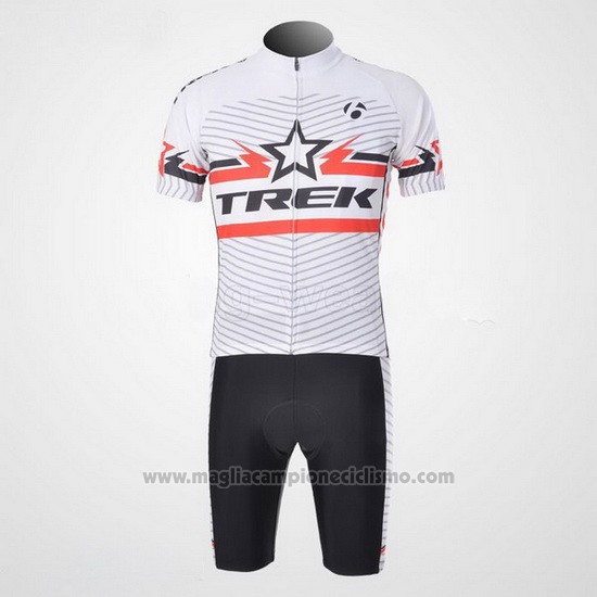 2011 Abbigliamento Ciclismo Trek Bianco Manica Corta e Salopette