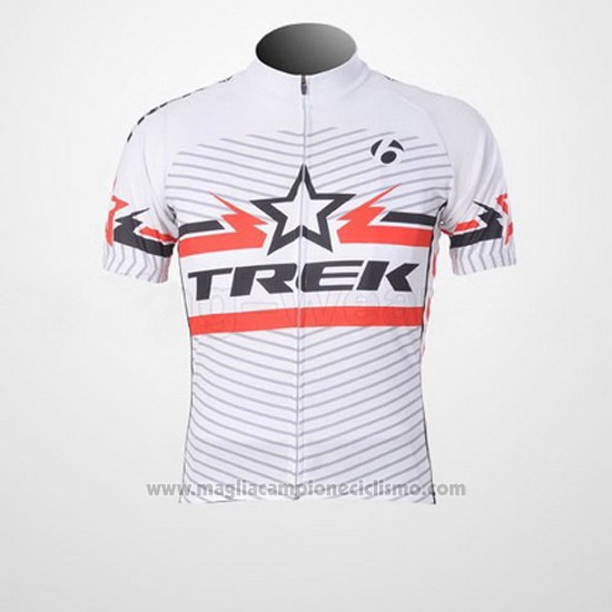 2011 Abbigliamento Ciclismo Trek Bianco Manica Corta e Salopette