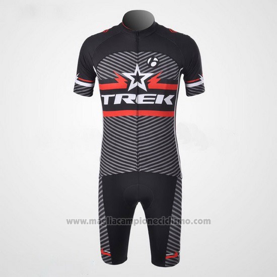 2011 Abbigliamento Ciclismo Trek Nero e Bianco Manica Corta e Salopette