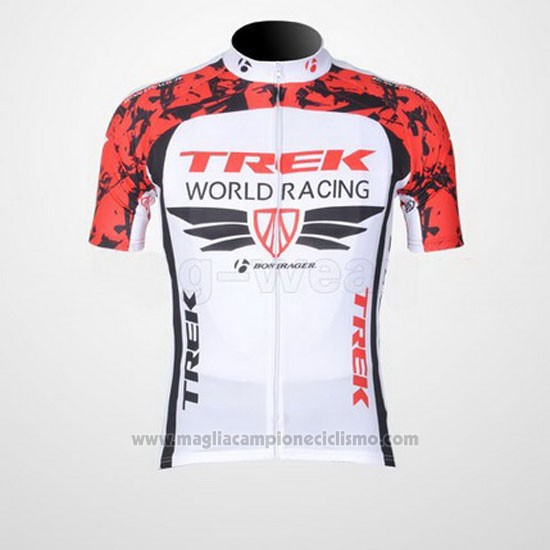 2011 Abbigliamento Ciclismo Trek Rosso e Bianco Manica Corta e Salopette