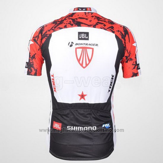 2011 Abbigliamento Ciclismo Trek Rosso e Bianco Manica Corta e Salopette