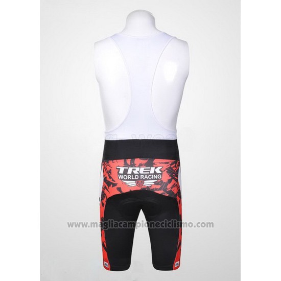 2011 Abbigliamento Ciclismo Trek Rosso e Bianco Manica Corta e Salopette