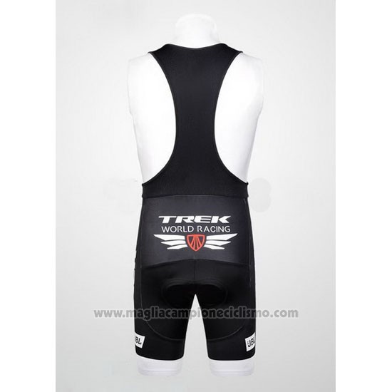 2012 Abbigliamento Ciclismo Trek Bianco e Grigio Manica Corta e Salopette