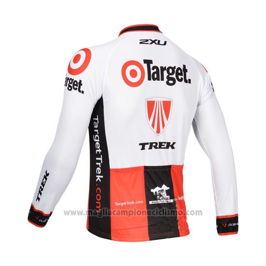 2013 Abbigliamento Ciclismo Trek Arancione e Bianco Manica Lunga e Salopette