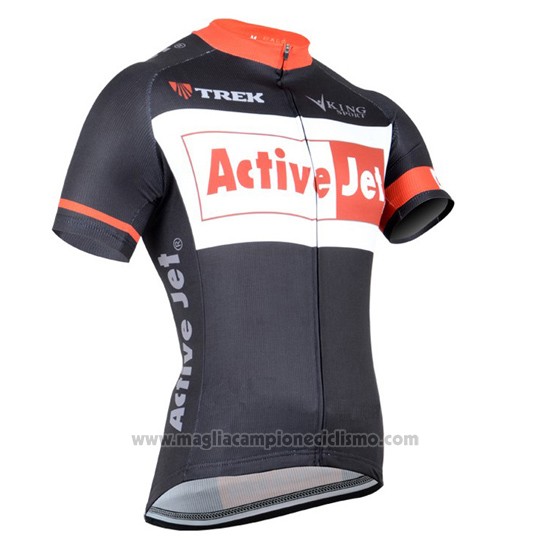 2014 Abbigliamento Ciclismo Trek Nero e Arancione Manica Corta e Salopette