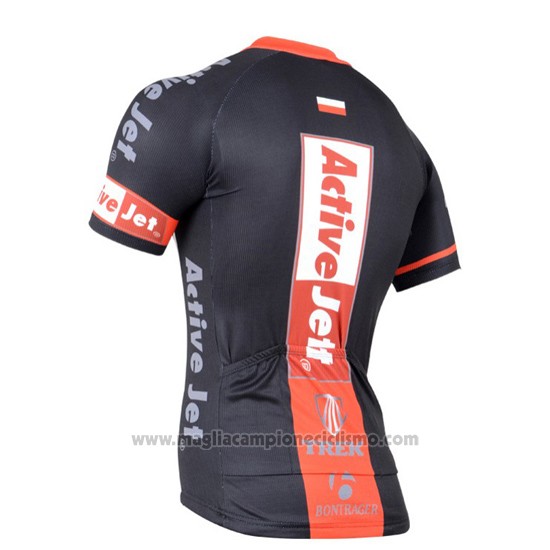 2014 Abbigliamento Ciclismo Trek Nero e Arancione Manica Corta e Salopette