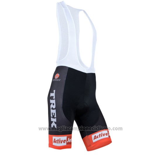 2014 Abbigliamento Ciclismo Trek Nero e Arancione Manica Corta e Salopette
