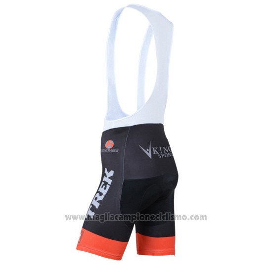 2014 Abbigliamento Ciclismo Trek Nero e Arancione Manica Corta e Salopette