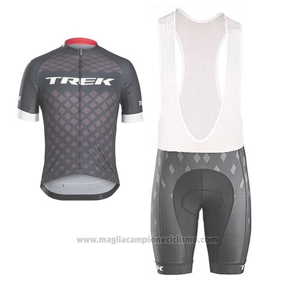 2017 Abbigliamento Ciclismo Trek Nero Manica Corta e Salopette