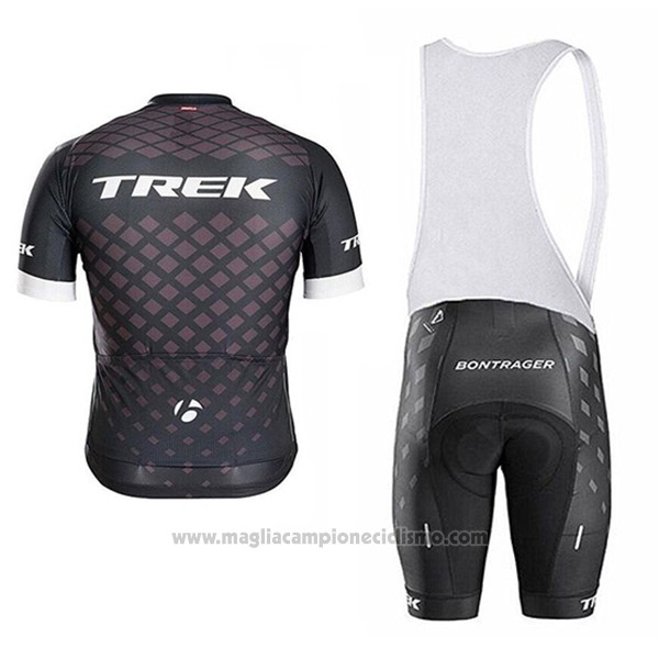2017 Abbigliamento Ciclismo Trek Nero Manica Corta e Salopette