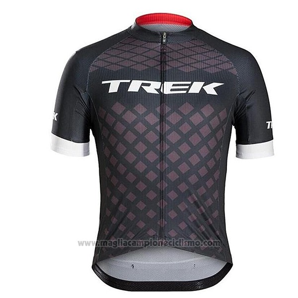 2017 Abbigliamento Ciclismo Trek Nero Manica Corta e Salopette