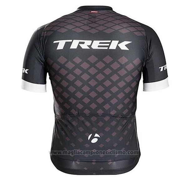 2017 Abbigliamento Ciclismo Trek Nero Manica Corta e Salopette