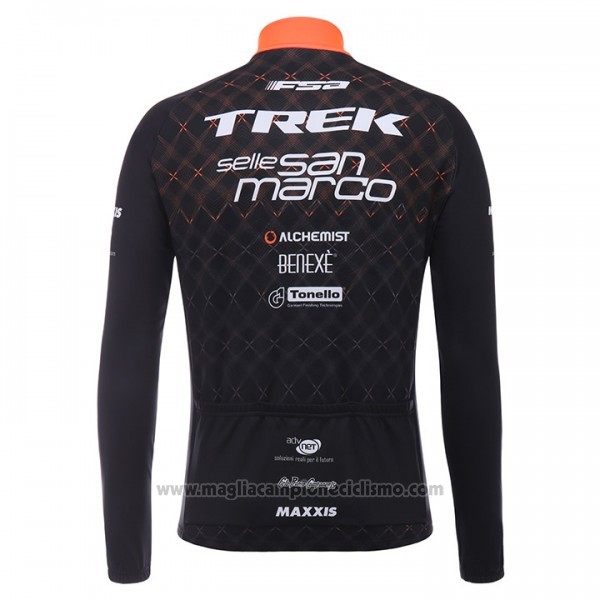 2017 Abbigliamento Ciclismo Trek Selle San Marco Nero Manica Lunga e Salopette