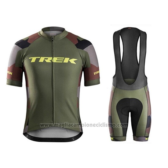 2018 Abbigliamento Ciclismo Trek Camuffamento Manica Corta e Salopette