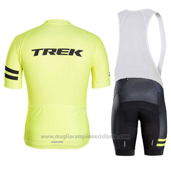 2018 Abbigliamento Ciclismo Trek Chiaro Giallo Manica Corta e Salopette