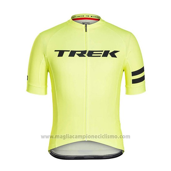 2018 Abbigliamento Ciclismo Trek Chiaro Giallo Manica Corta e Salopette