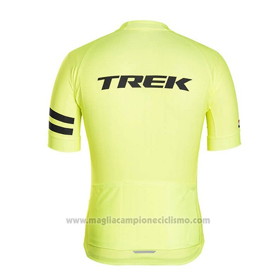 2018 Abbigliamento Ciclismo Trek Chiaro Giallo Manica Corta e Salopette