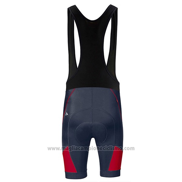 2017 Abbigliamento Ciclismo Vaude Rosso e Nero Manica Corta e Salopette
