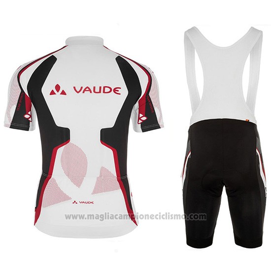 2018 Abbigliamento Ciclismo Vaude Bianco Rosso Manica Corta e Salopette