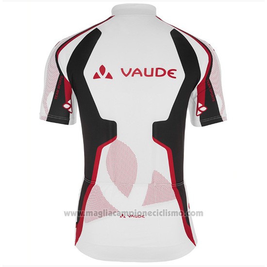2018 Abbigliamento Ciclismo Vaude Bianco Rosso Manica Corta e Salopette
