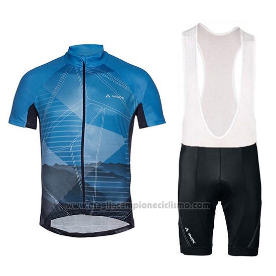 2018 Abbigliamento Ciclismo Vaude Majura Blu Manica Corta e Salopette