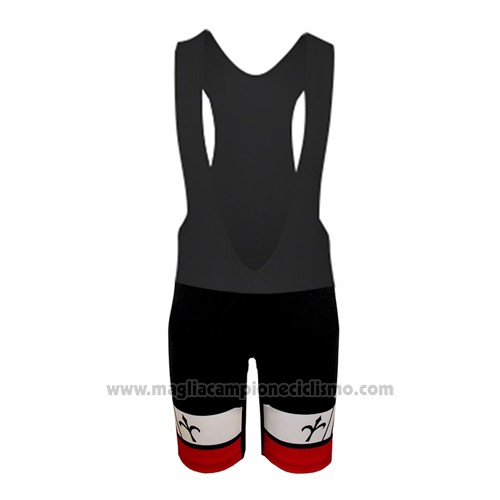 2015 Abbigliamento Ciclismo Wieiev Rosso e Nero Manica Corta e Salopette