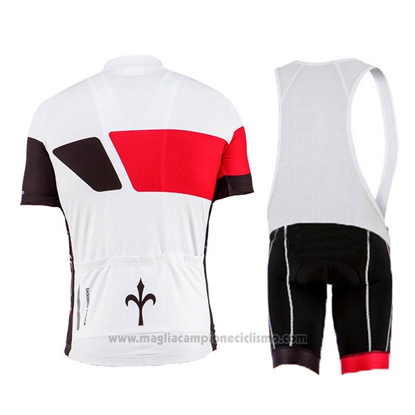 2017 Abbigliamento Ciclismo Wieiev Bianco Manica Corta e Salopette