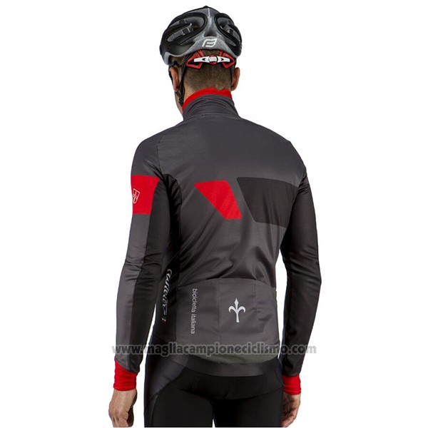 2017 Abbigliamento Ciclismo Wieiev Nero e Grigio Manica Lunga e Salopette