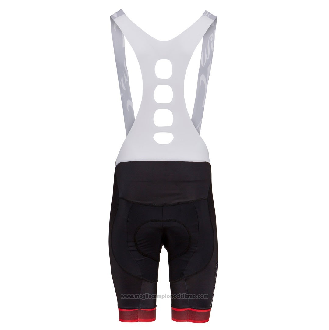 2018 Abbigliamento Ciclismo Wieiev Spark Rosso Blu Manica Corta e Salopette