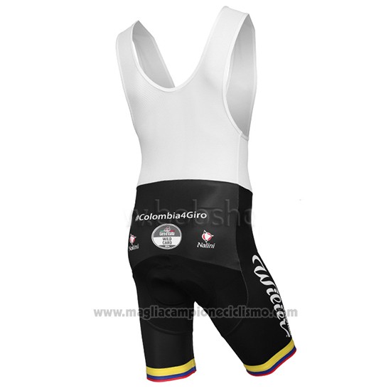 2014 Abbigliamento Ciclismo Colombia Nero Manica Corta e Salopette
