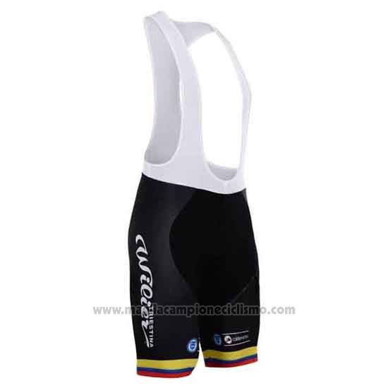 2015 Abbigliamento Ciclismo Colombia Nero e Giallo Manica Corta e Salopette