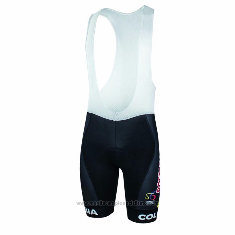 2017 Abbigliamento Ciclismo Colombia Nero Manica Corta e Salopette