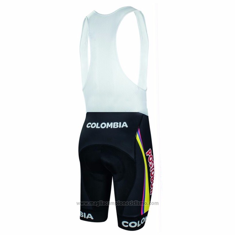 2017 Abbigliamento Ciclismo Colombia Nero Manica Corta e Salopette