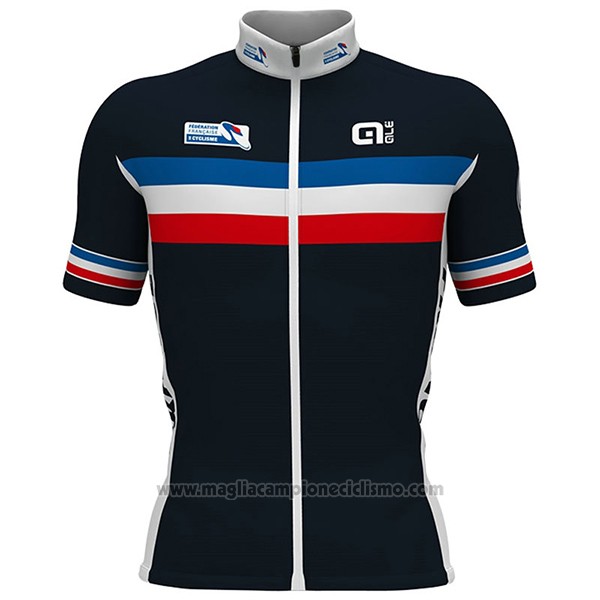 2017 Abbigliamento Ciclismo Francia Nero Manica Corta e Salopette