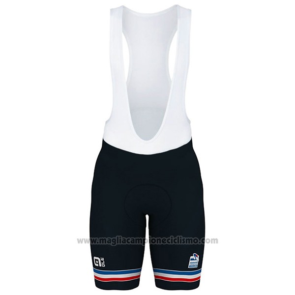 2017 Abbigliamento Ciclismo Francia Nero Manica Corta e Salopette