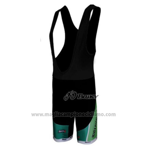 2012 Abbigliamento Ciclismo Irlanda Bianco e Verde Manica Corta e Salopette