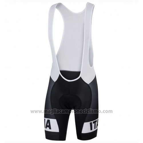 2016 Abbigliamento Ciclismo Italia Nero Manica Corta e Salopette