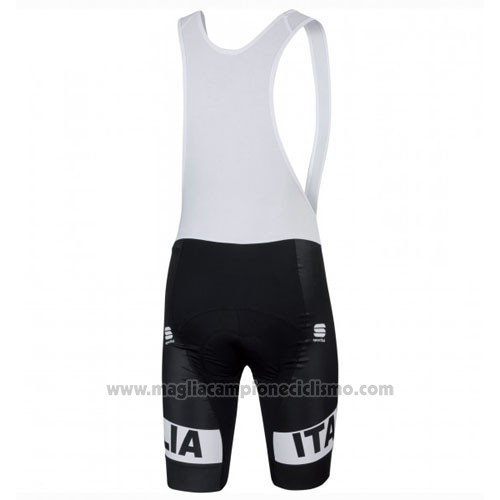 2016 Abbigliamento Ciclismo Italia Nero Manica Corta e Salopette