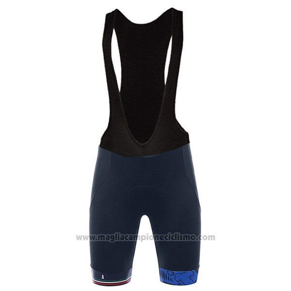 2017 Abbigliamento Ciclismo Italia Nero e Blu Manica Corta e Salopette