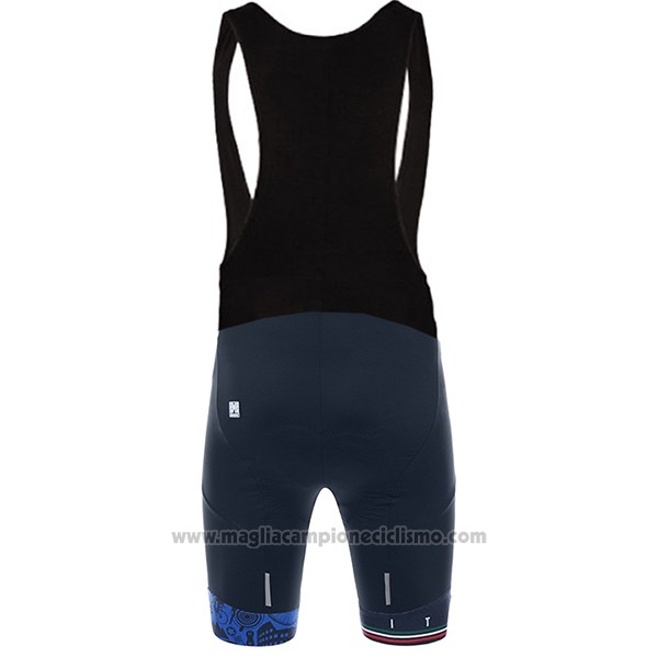 2017 Abbigliamento Ciclismo Italia Nero e Blu Manica Corta e Salopette