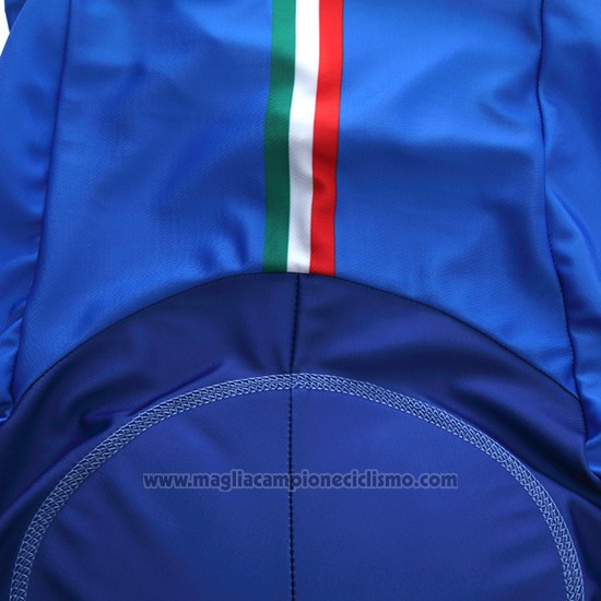 2018 Abbigliamento Ciclismo Italia Blu Manica Corta e Salopette
