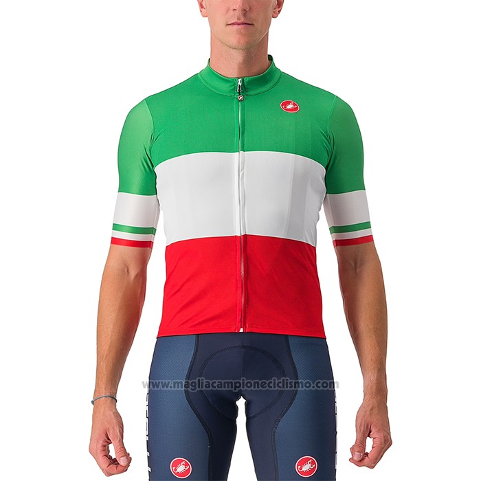 2023 Abbigliamento Ciclismo Italia Verde Bianco Rosso Manica Corta e Salopette