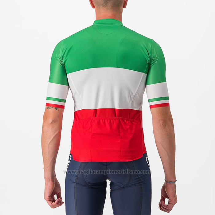 2023 Abbigliamento Ciclismo Italia Verde Bianco Rosso Manica Corta e Salopette